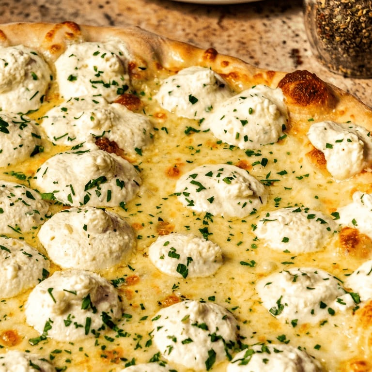 Savor Our White Pizza