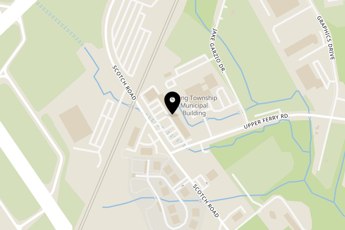 Map showing the location of Bella Italia on 204 Scotch Rd in Ewing Township